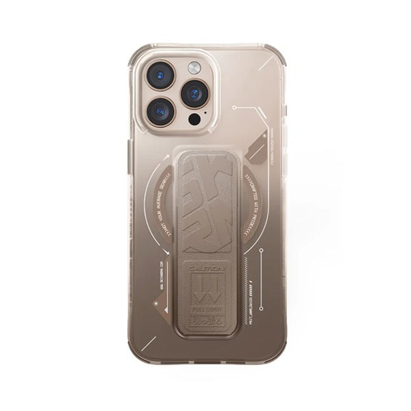 Skinarma iPhone 16 Pro Helio Magsafe Case With Grip Stand Gold Skinarma iPhone 16 Pro Helio Magsafe Case With Grip Stand Gold